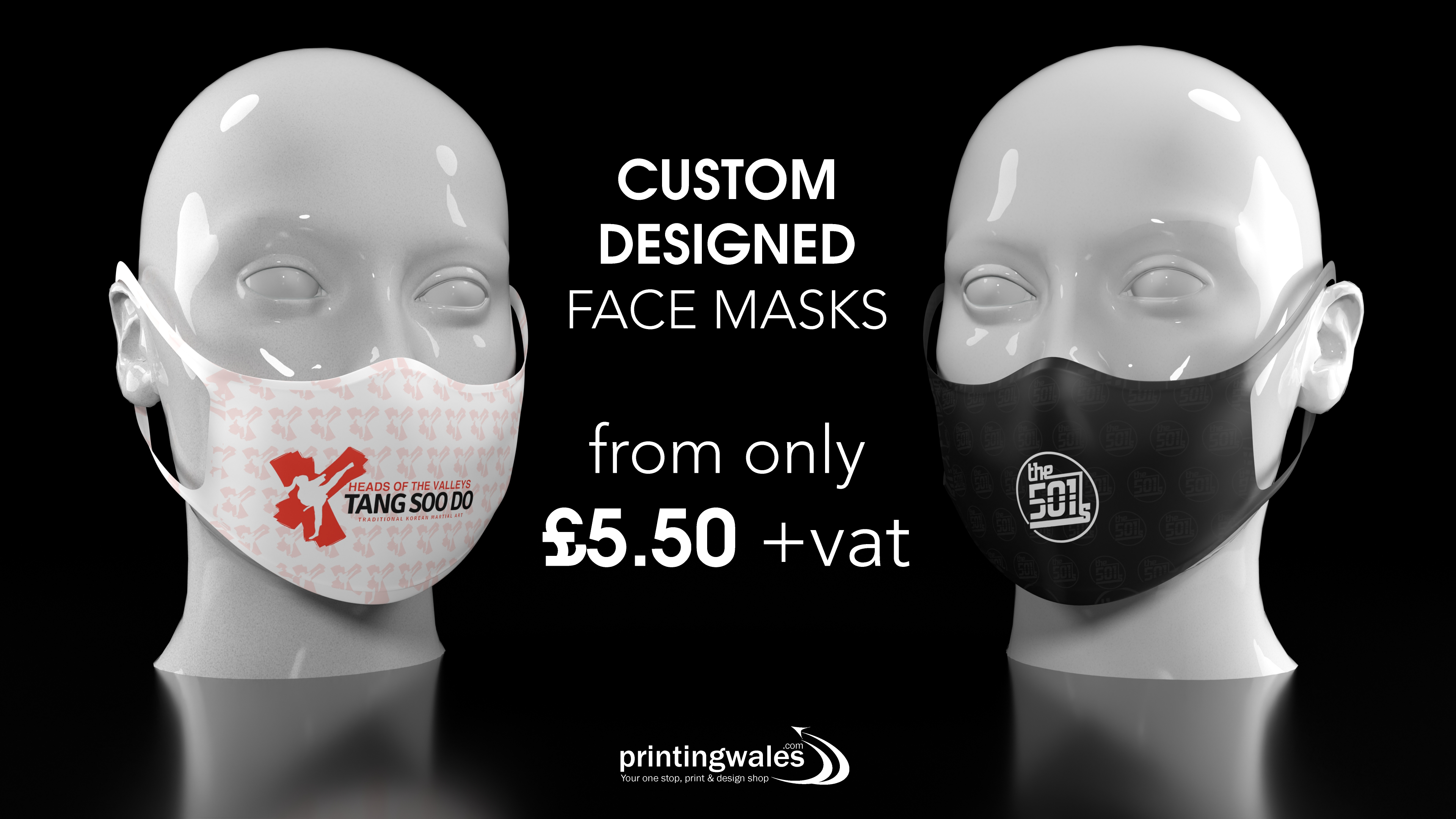 Custom Design Fabric Face Masks Printing Solutions in Cardiff